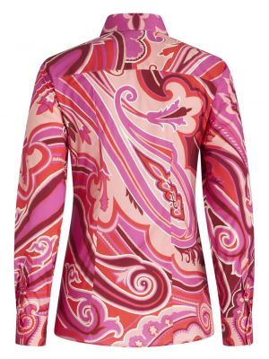 Koszula z nadrukiem z wzorem paisley Etro różowa