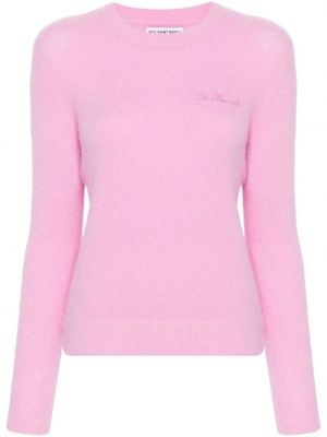 Pullover mit stickerei mit rundem ausschnitt Mc2 Saint Barth pink