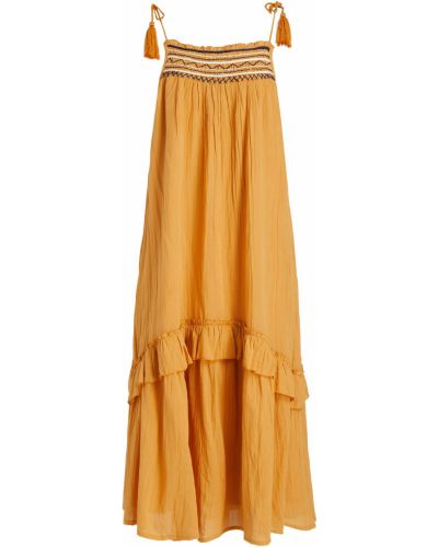 Sukienka midi z haftem bawełniana Velvet By Graham & Spencer