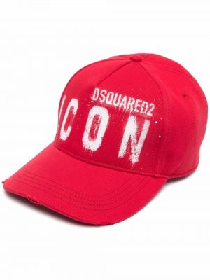 Trykt cap Dsquared2 rød