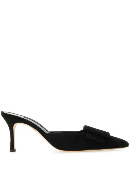 Ruskind mules Manolo Blahnik sort