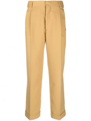 Egyenes szárú nadrág Lacoste sárga