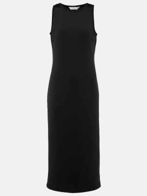 Μίντι φόρεμα από ζέρσεϋ Max Mara μαύρο