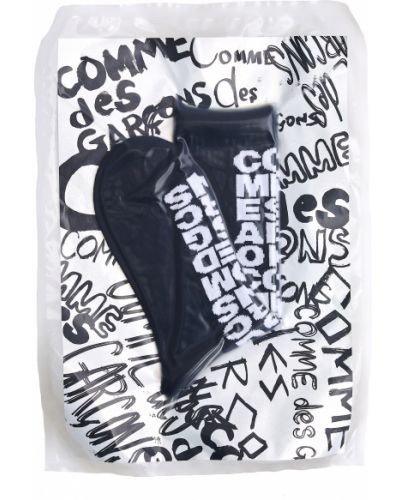 Хлопковые носки с логотипом Comme Des Garçons, черные
