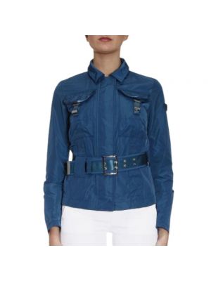 Slim fit jeansjacke mit print mit rollkragen Peuterey blau