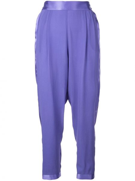 Pruhované kalhoty Fleur Du Mal fialové