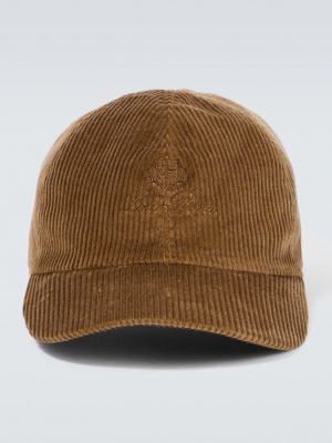 Вельветовая кепка Loro Piana коричневая