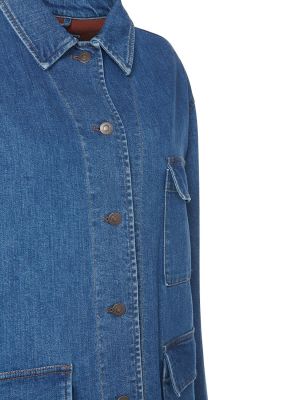 Bavlnená džínsová bunda Loro Piana modrá