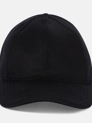 Gorra de lana de cachemir con estampado de cachemira Totême negro