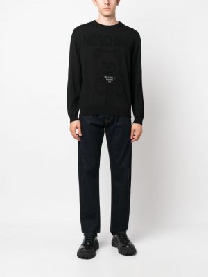Vilnonis džemperis Moschino juoda