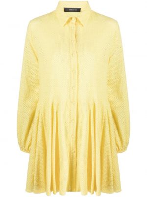 Bombažna srajčna obleka Federica Tosi rumena