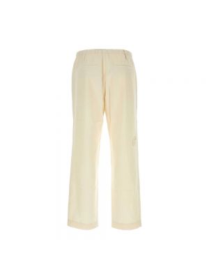 Pantalones rectos de viscosa Nanushka beige