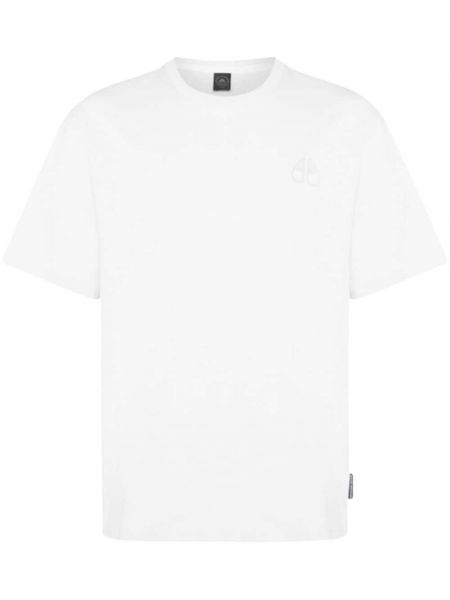 T-shirt brodé Moose Knuckles blanc