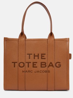 Borsa shopper di pelle di pelle Marc Jacobs marrone