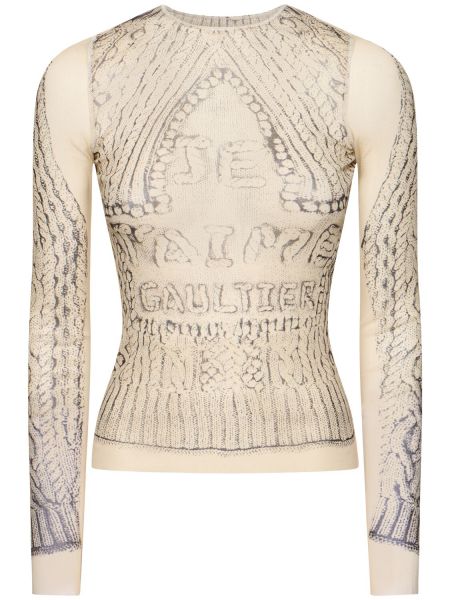 Top i mesh Jean Paul Gaultier beige