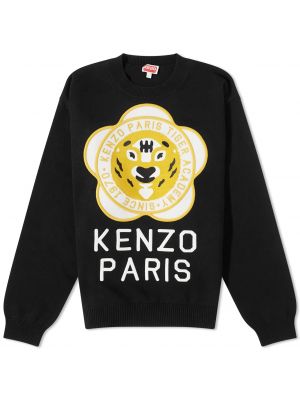 Тигровый свитшот Kenzo черный