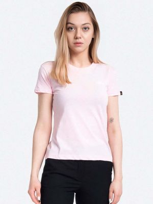 Koszulka bawełniana Alpha Industries różowa