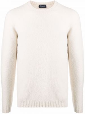 Jersey de tela jersey de cuello redondo Drumohr blanco