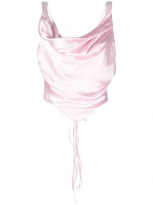 Haut drapé Manuri rose