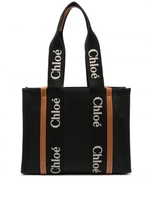 Τσάντα ώμου Chloé μαύρο