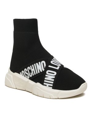 Ilgaauliai batai Love Moschino juoda
