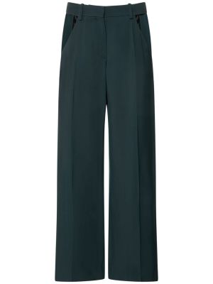 Pantalon droit en viscose Mugler vert