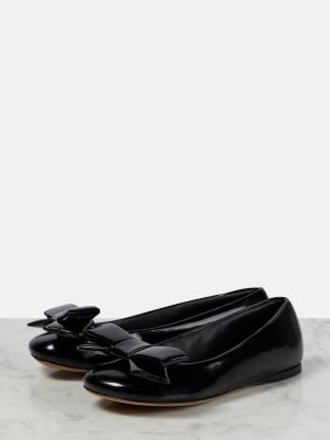 Lakkozott bőr balerina cipők Loewe fekete