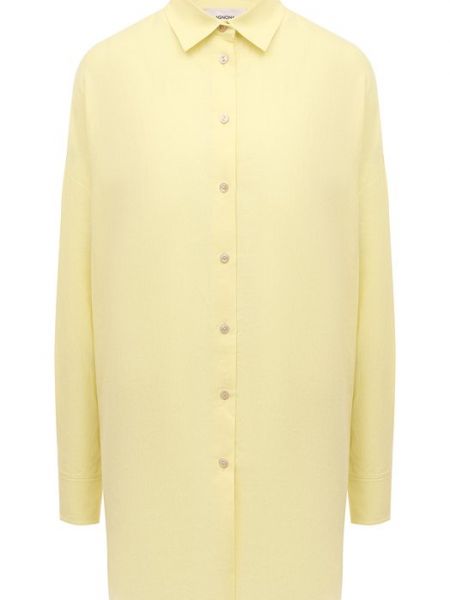 Льняная блузка Agnona желтая