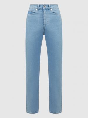 Голубые прямые джинсы Nanushka