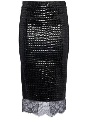 Δερμάτινη φούστα Tom Ford μαύρο