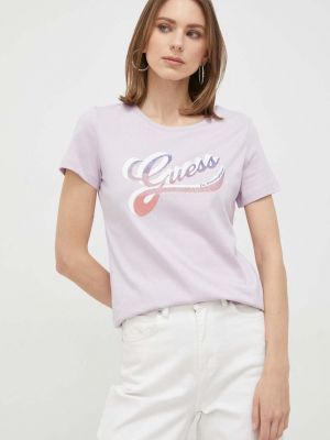 Тениска Guess виолетово