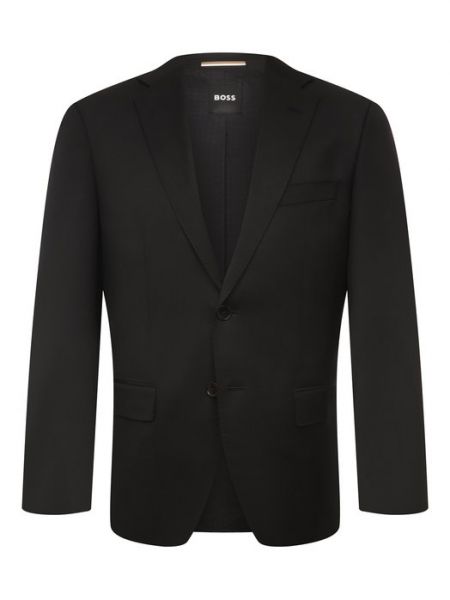 Шерстяной пиджак Boss черный