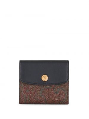 Usnjena denarnica s paisley potiskom iz žakarda Etro