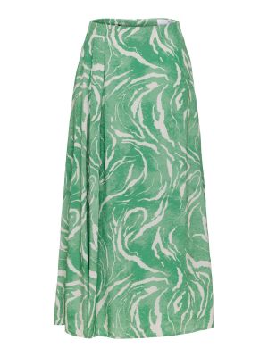 Priliehavá dlhá sukňa Selected Femme zelená