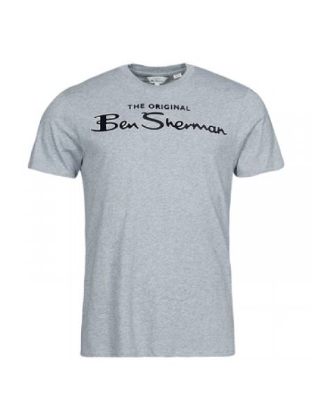 Szara koszulka z krótkim rękawem Ben Sherman