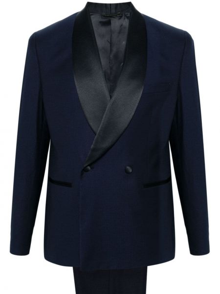 Oblek s pepito vzorem Manuel Ritz modrý