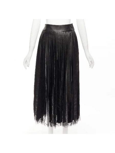 Spódnica skórzana retro Dior Vintage czarna