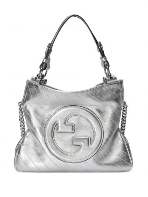 Shopper kabelka Gucci stříbrná