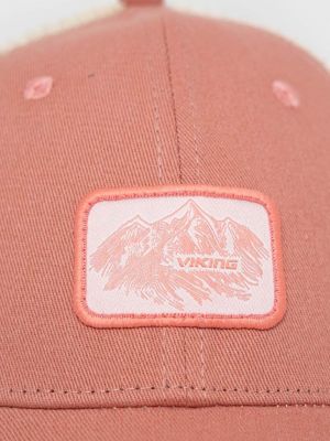 Хлопковая кепка с аппликацией Viking розовая