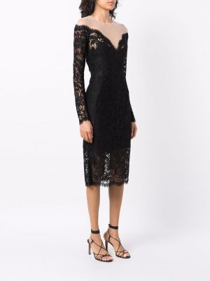 Krajkové mini šaty Dolce & Gabbana černé