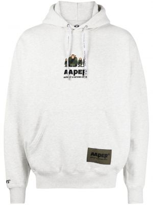 Džersis siuvinėtas džemperis su gobtuvu Aape By *a Bathing Ape® pilka