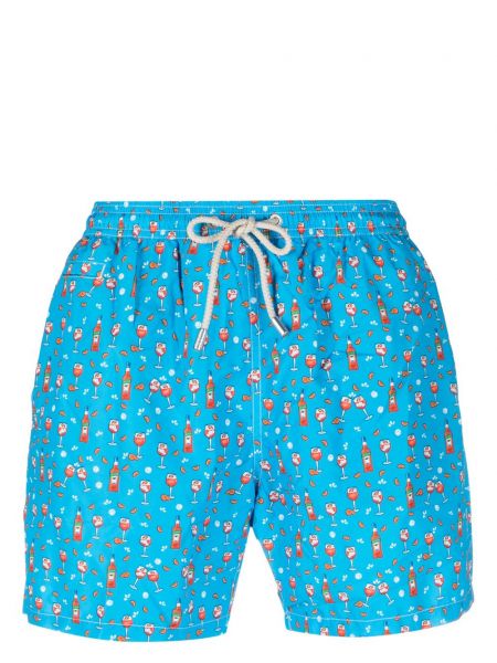 Shorts mit print Mc2 Saint Barth blau