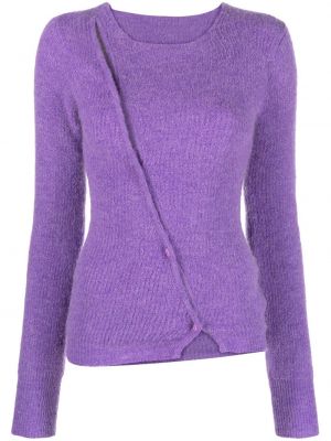 Cardigan en tricot Jacquemus violet