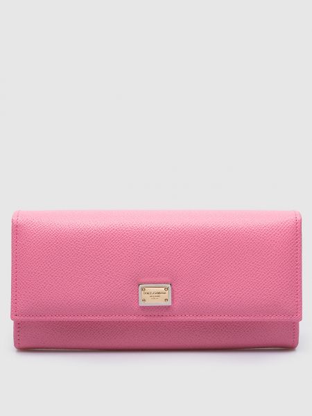 Шкіряний гаманець Dolce&gabbana рожевий