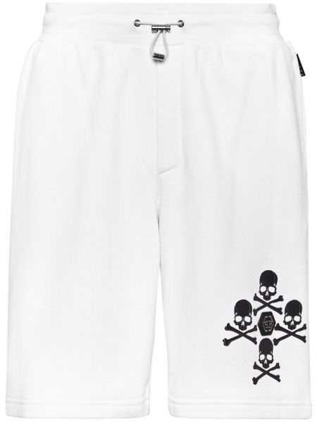 Trykt bermudashorts Philipp Plein hvid