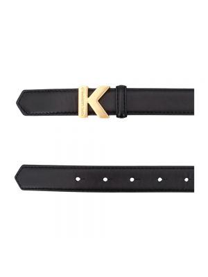 Cinturón de cuero Karl Lagerfeld negro