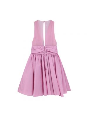Mini vestido sin mangas con escote v Pinko rosa