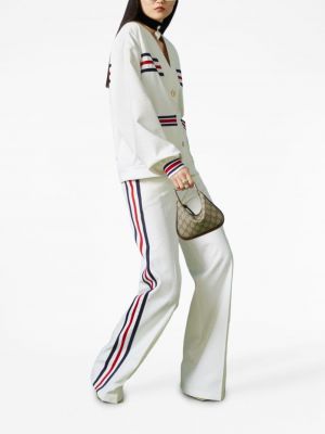 Svītrainas treniņtērpa bikses Gucci balts