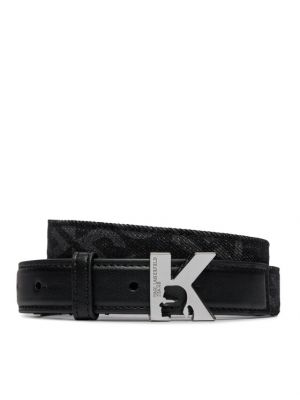 Ζώνη Karl Lagerfeld Jeans μαύρο