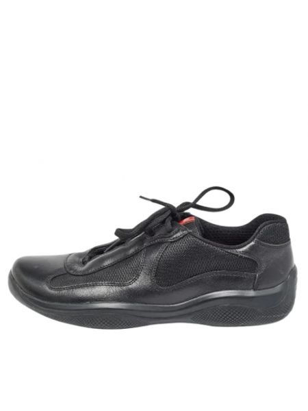 Sneakersy skórzane retro Prada Vintage czarne